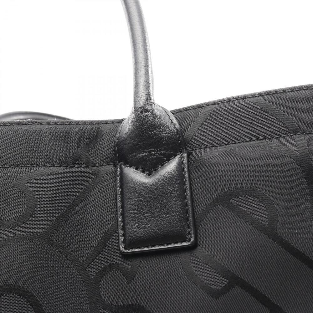 Burberry Monogram Tote Bag Canvas Leather Black - Picture 8 of 8